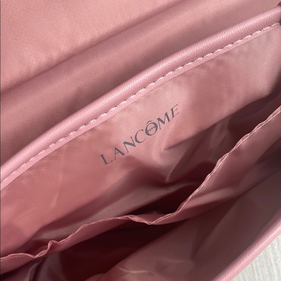 Lancome raffia straw Clutch cosmetics pouch cream/pink - Picture 10 of 15